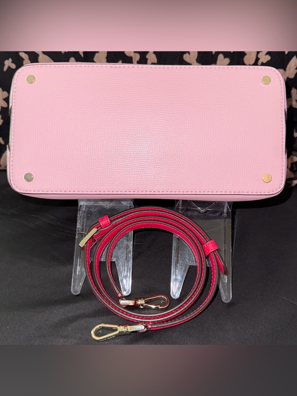 Kate Spade Darcy Grain Leather Large Bucket Bag, Palm Pink - Picture 8 of 13